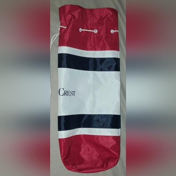 Preowned Polo Crest Ralph Lauren Beach Towel Duffel Tote Drawstring Bag 10x20" - Picture 5 of 9